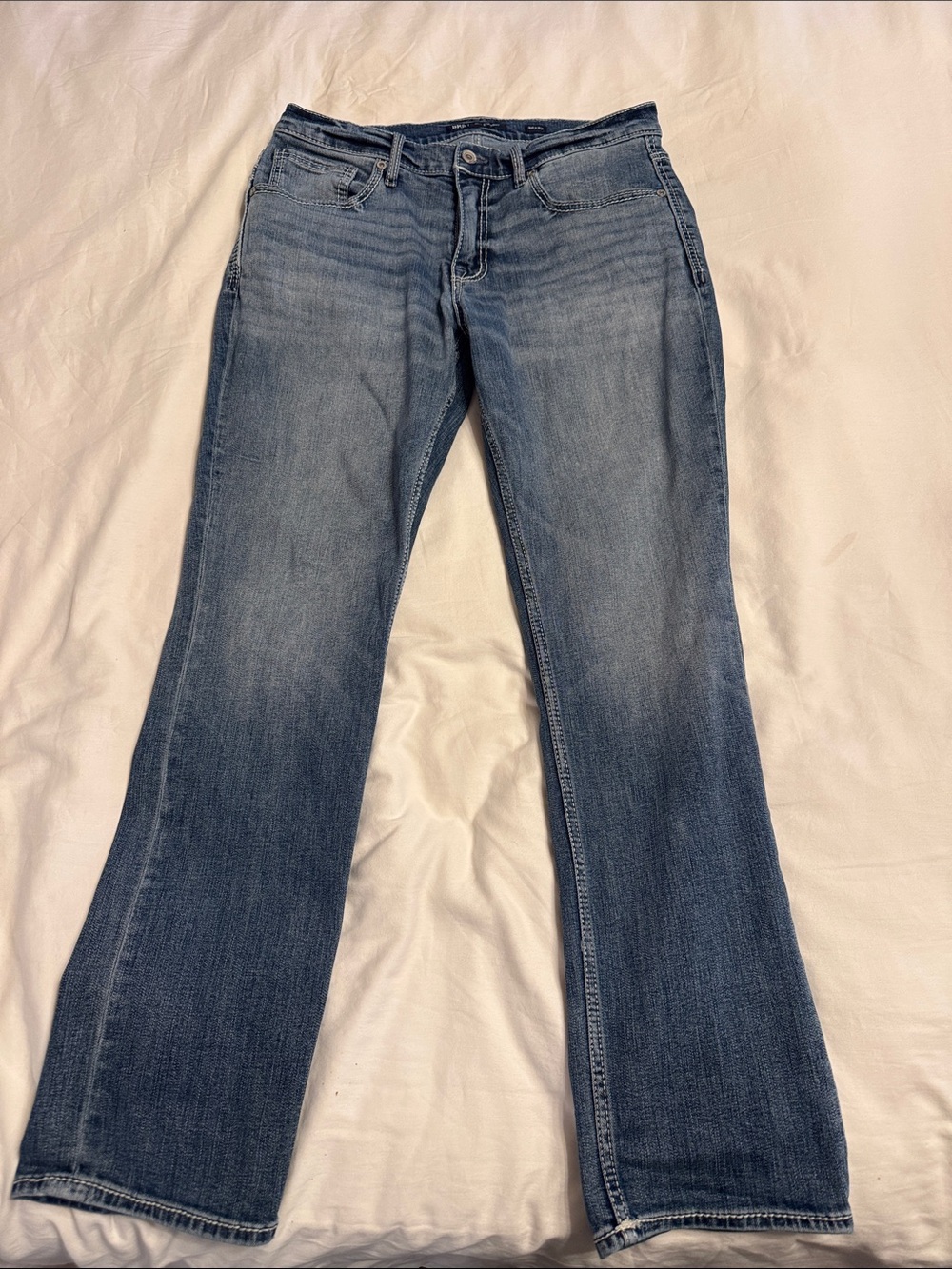 BKE Men’s Jake Straight Jeans in Medium Blue Wash